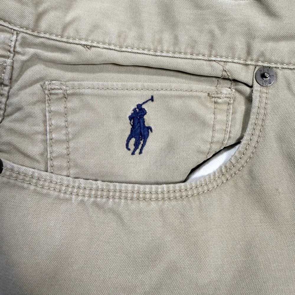 Polo Ralph Lauren Authentic Dungarees Khaki Tan Straight Leg Pants 35x32